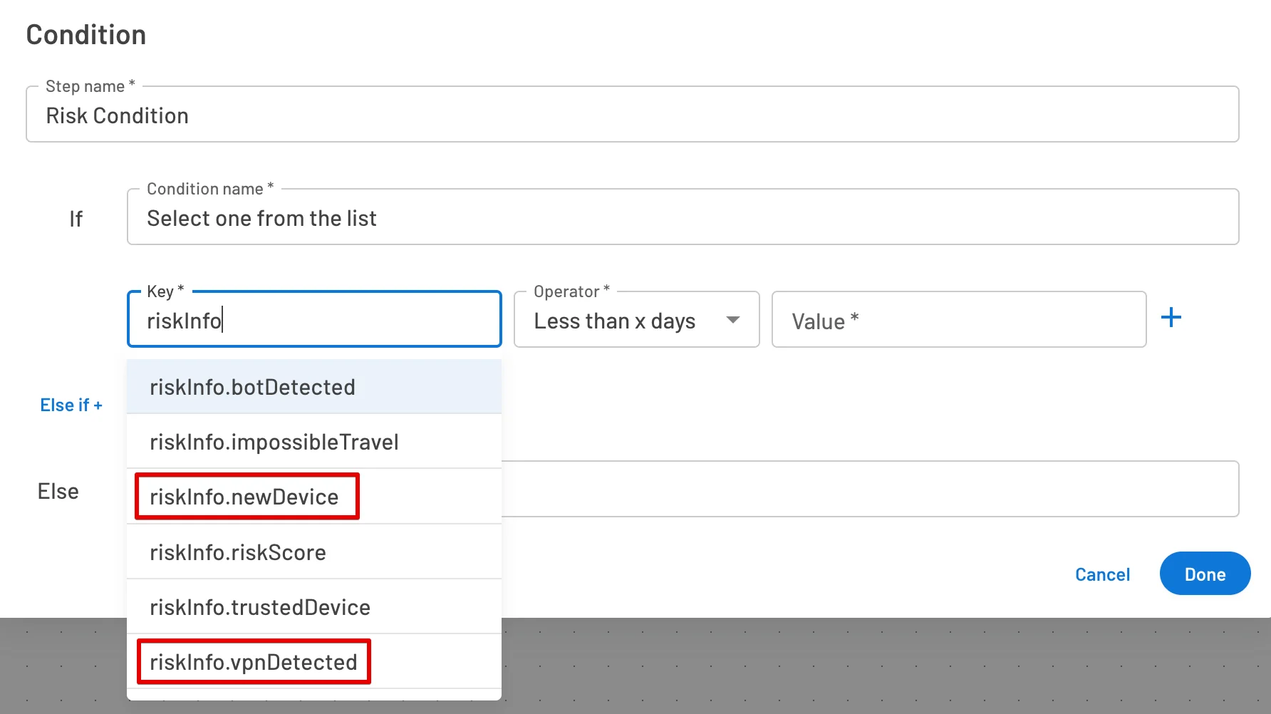 Conditional block in flow