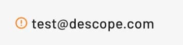 Descope example unverified email