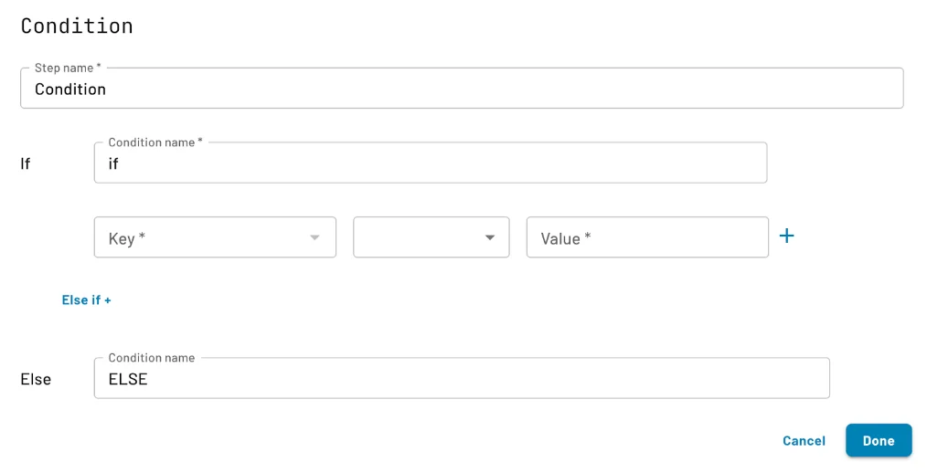 Descope user conditions conditional box