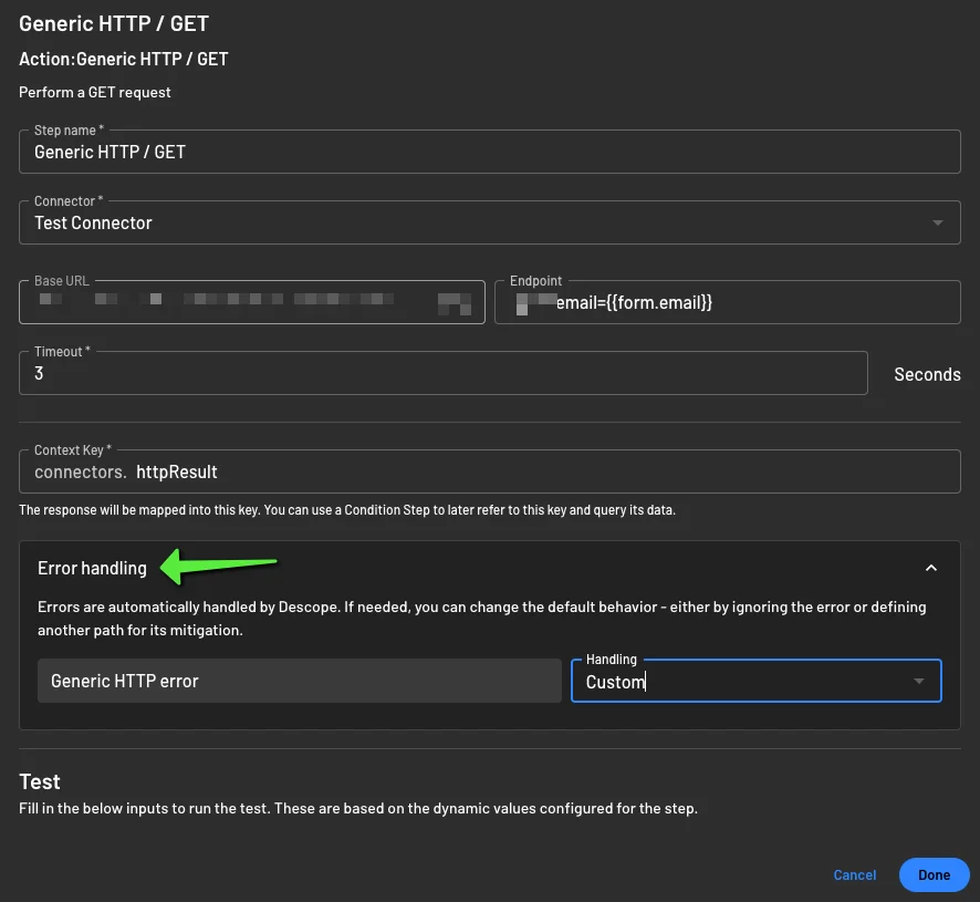 Configure Descope's Generic HTTP Connector To Handle Custom Response Codes