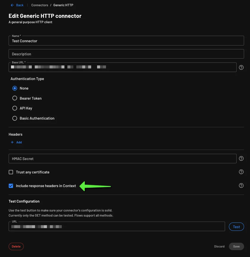 Configure HTTP Connector To Return Headers In Response