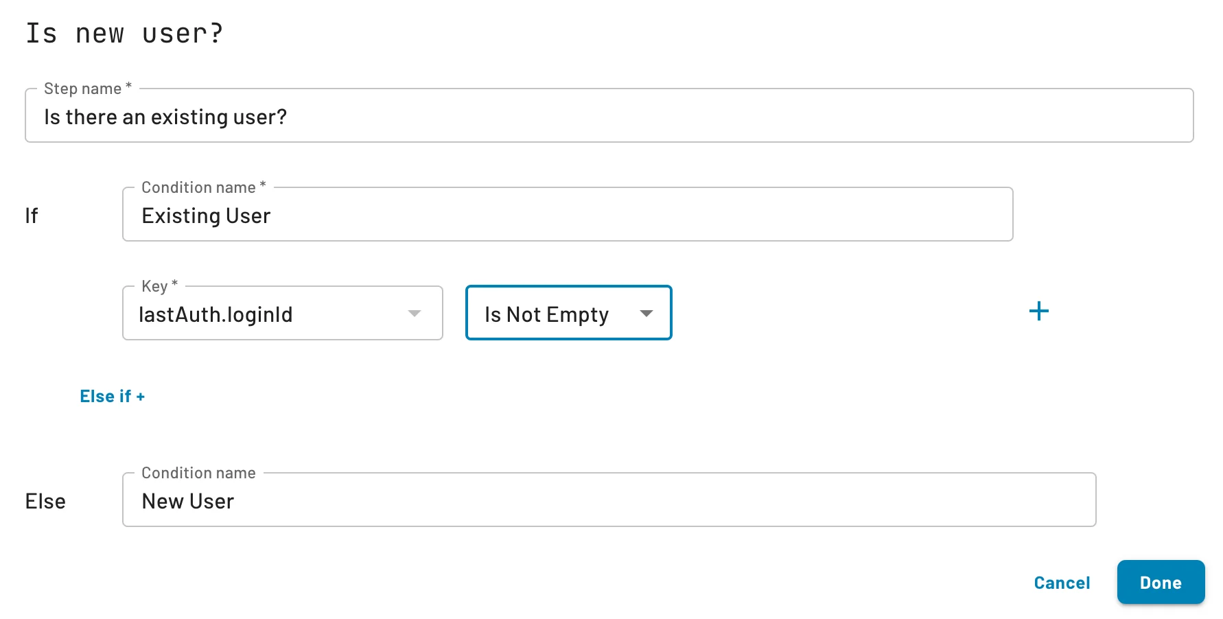 Descope remember me guide configuring conditional based on existing user