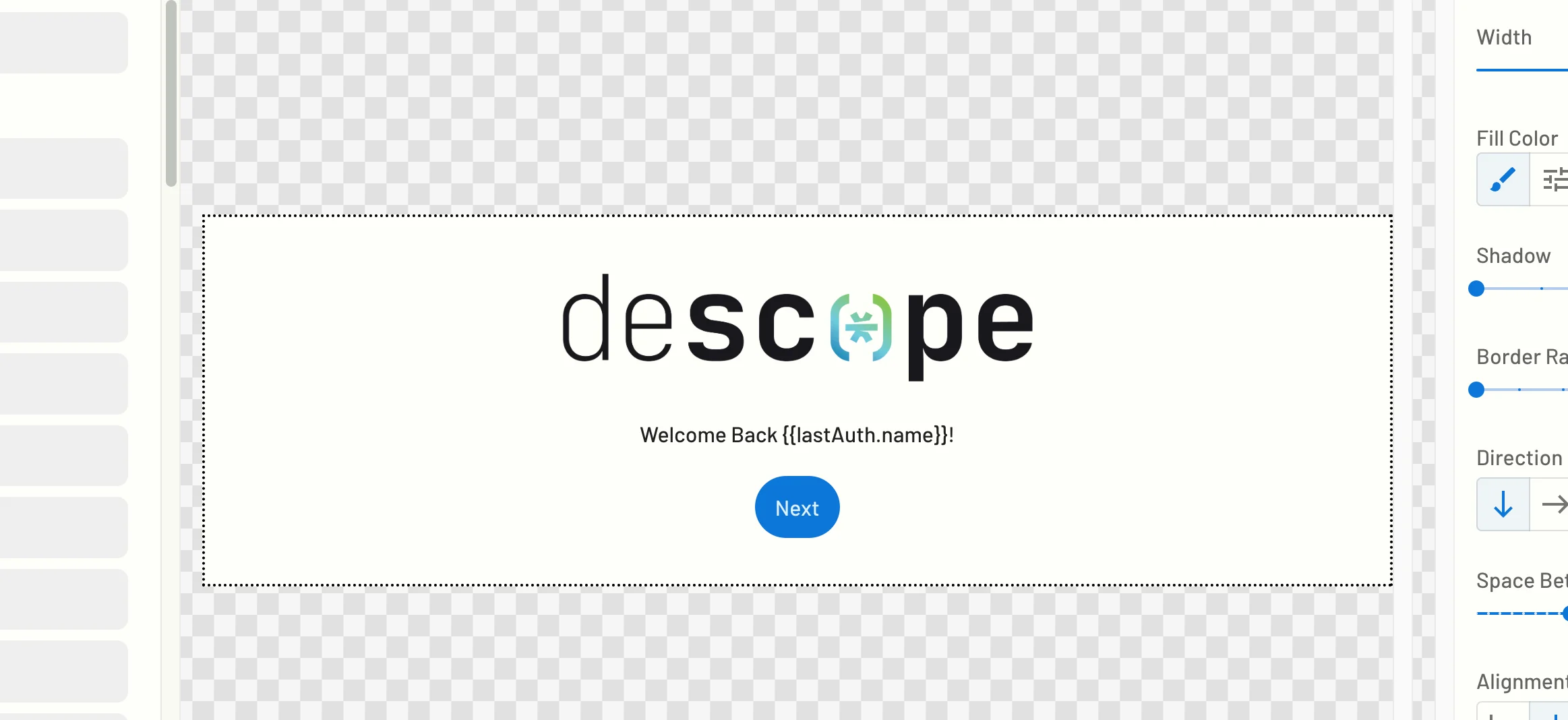 Descope remember me guide lastAuth.name condition