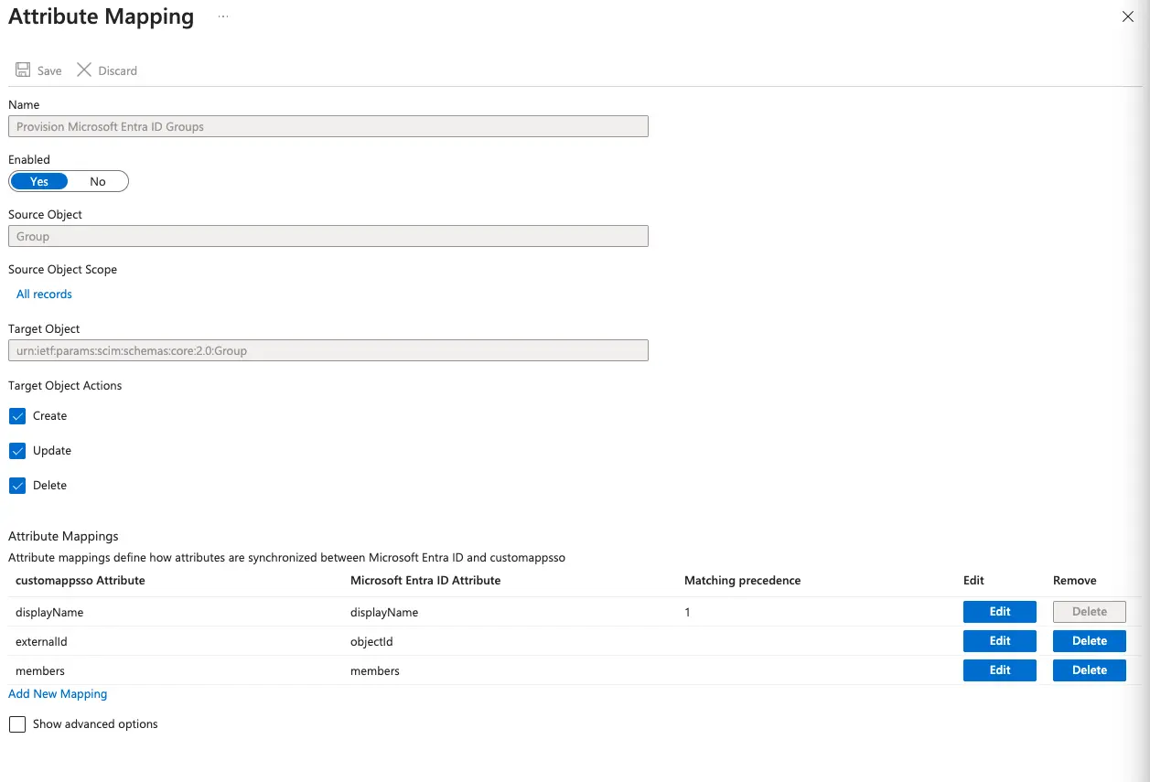 Descope SCIM azure group mappings