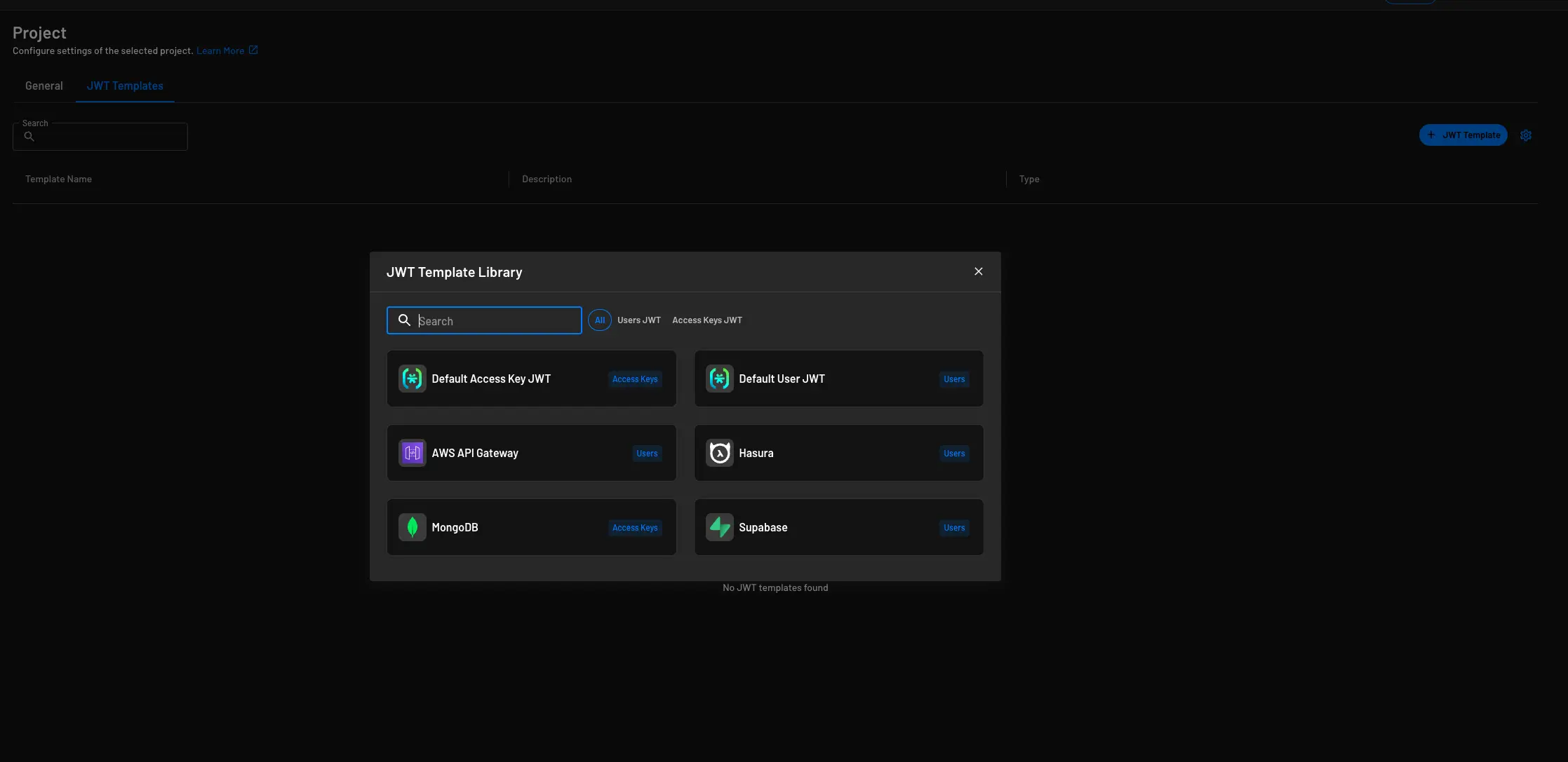 Add a user JWT token to your Descope project